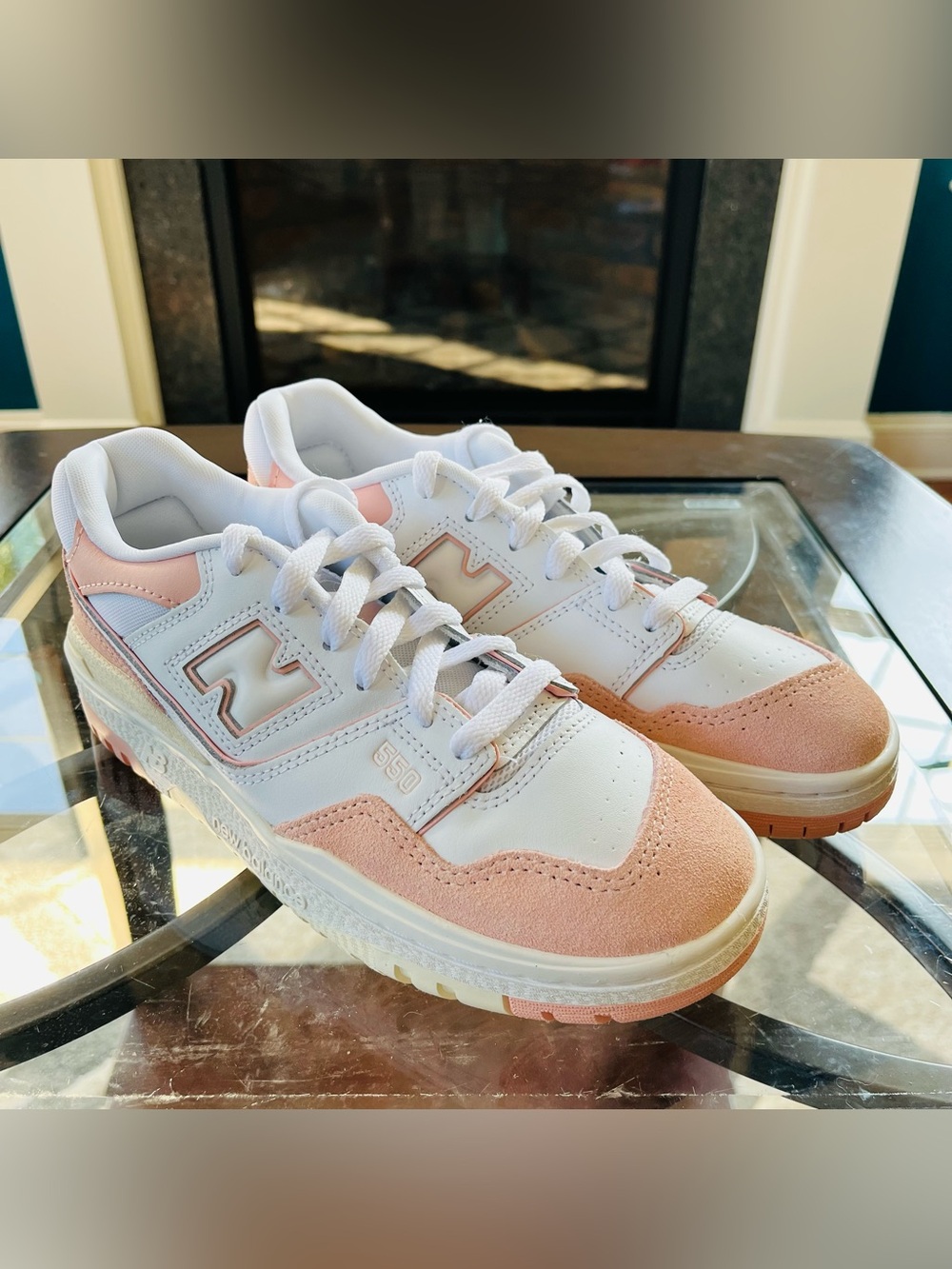New Balance 550 White Pink Sea Salt GSB550CD GS Size 6Y (Women’s Size 7.5)